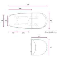 C RACER Selle bi-places avec capot de selle C.Racer marron SCR6