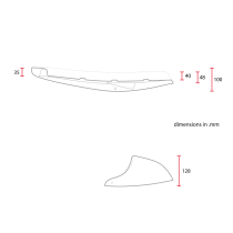 C RACER Selle bi-place avec capot de selle pour SR400 / SR500 CARB noire