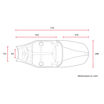 C RACER Coque pour Triumph Bonneville avec sellerie noire SCRBON