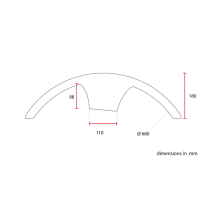 C RACER Garde boue 100x620mm universel 17-18 pouces