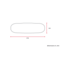 C RACER Garde boue 125x416mm abs universel 17-18 pouces UFF4S