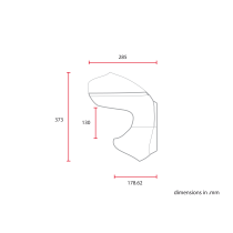 C RACER Saut de vent / bulle Café Racer classique universelle MCR7.1 abs