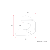 C RACER Saut de vent / bulle Café Racer classique universelle MCR7.2 abs