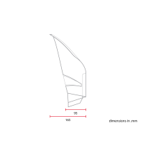 C RACER Saut de vent / bulle Café Racer classique universelle MCR3 abs