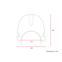 C RACER Saut de vent / bulle Café Racer classique universelle MCR3 abs